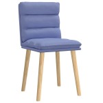 vidaXL Scaune de sufragerie 2 buc țesătură Jeans Blue vidaXL Scaune de sufragerie 2 buc țesătură Jeans Blue