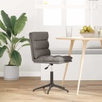vidaXL Scaun de bucătărie, gri, piele ecologică