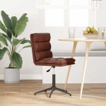 vidaXL Scaun de sufragerie din piele artificială maro strălucitor vidaXL Scaun de sufragerie din piele artificială maro strălucitor