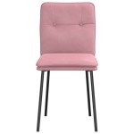 vidaXL Scaune de sufragerie, 2 buc., roz, catifea vidaXL Scaune de sufragerie, 2 buc., roz, catifea