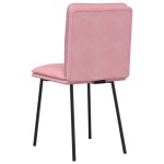 vidaXL Scaune de sufragerie, 2 buc., roz, catifea vidaXL Scaune de sufragerie, 2 buc., roz, catifea