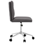 vidaXL Scaun de bucătărie, gri, piele ecologică vidaXL Scaun de bucătărie, gri, piele ecologică