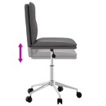 vidaXL Scaun de bucătărie, gri, piele ecologică vidaXL Scaun de bucătărie, gri, piele ecologică