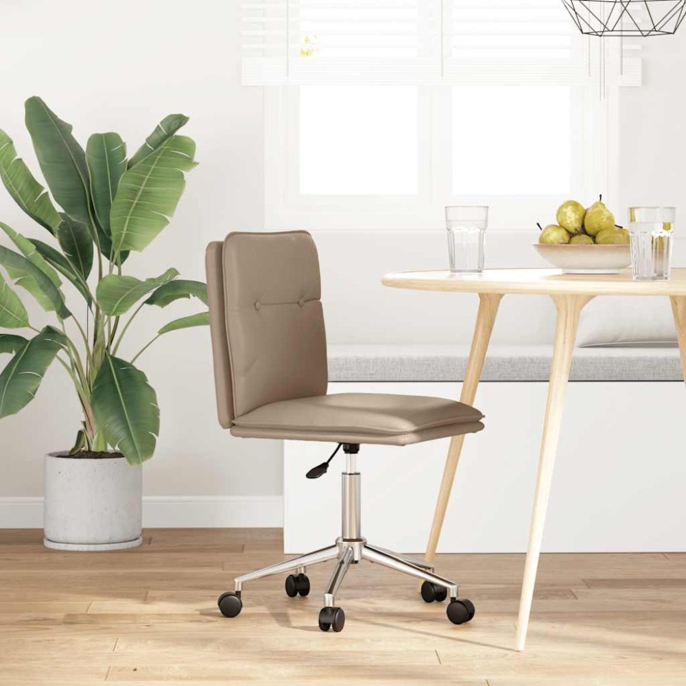 vidaXL Scaun de sufragerie din piele artificială Cappuccino