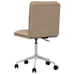 vidaXL Scaun de sufragerie din piele artificială Cappuccino
