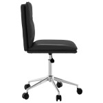 vidaXL Scaun de bucătărie, negru, piele ecologică vidaXL Scaun de bucătărie, negru, piele ecologică