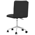 vidaXL Scaun de bucătărie, negru, piele ecologică vidaXL Scaun de bucătărie, negru, piele ecologică