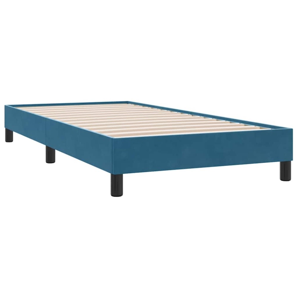 vidaXL Cadru de pat fără saltea, albastru închis, 80x210 cm, catifea