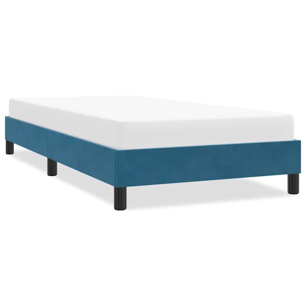 vidaXL Cadru de pat fără saltea, albastru închis, 80x210 cm, catifea