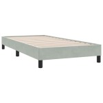 vidaXL Cadru de pat fără saltea, gri deschis, 90x210 cm, catifea