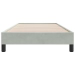 vidaXL Cadru de pat fără saltea, gri deschis, 90x210 cm, catifea