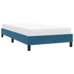vidaXL Cadru de pat fără saltea, albastru închis, 100x210 cm, catifea