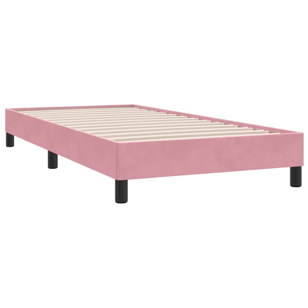 vidaXL Cadru de pat fără saltea roz 100x210 cm catifea