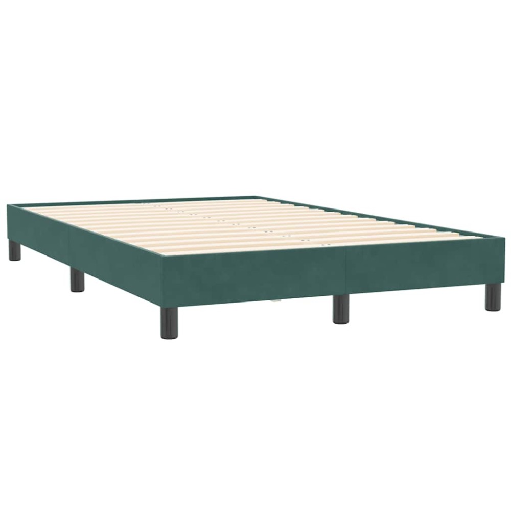 vidaXL Cadru de pat fără saltea Verde închis 120x210 cm catifea
