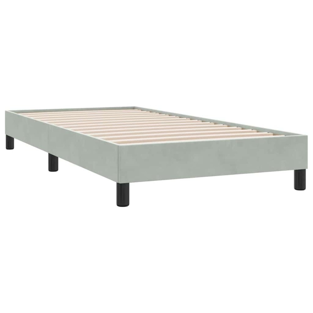 vidaXL Cadru de pat fără saltea, gri deschis, 80x220 cm, catifea