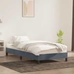 vidaXL Cadru de pat fără saltea Gri închis 80x220 cm catifea