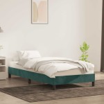 vidaXL Cadru de pat fără saltea, verde închis, 80x220 cm, catifea vidaXL Cadru de pat fără saltea, verde închis, 80x220 cm, catifea