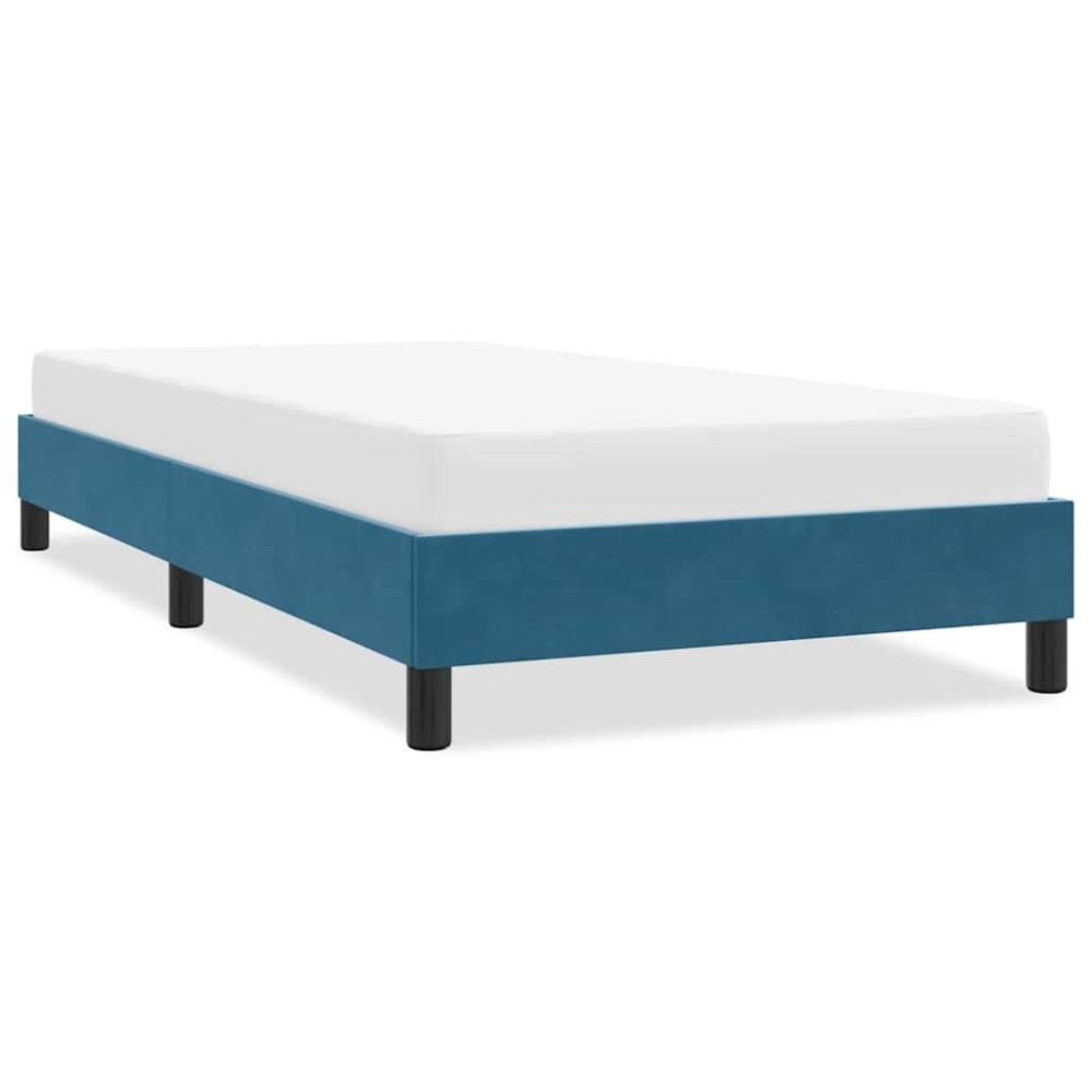 vidaXL Cadru de pat fără saltea, albastru închis, 80x220 cm, catifea