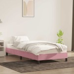 vidaXL Cadru de pat fără saltea roz 80x220 cm catifea vidaXL Cadru de pat fără saltea roz 80x220 cm catifea