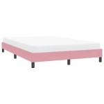 vidaXL Cadru de pat fără saltea roz 140x220 cm catifea vidaXL Cadru de pat fără saltea roz 140x220 cm catifea