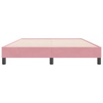 vidaXL Cadru de pat fără saltea roz 140x220 cm catifea vidaXL Cadru de pat fără saltea roz 140x220 cm catifea