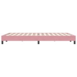 vidaXL Cadru de pat fără saltea roz 140x220 cm catifea vidaXL Cadru de pat fără saltea roz 140x220 cm catifea