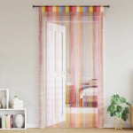vidaXL Perdele șir 2 buc Multicolor 100x250 cm