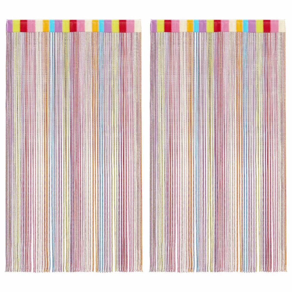 vidaXL Perdele șir 2 buc Multicolor 140x250 cm