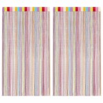 vidaXL Perdele șir 2 buc Multicolor 140x250 cm