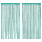 vidaXL Perdele șir 2 buc Turcoaz 140x250 cm