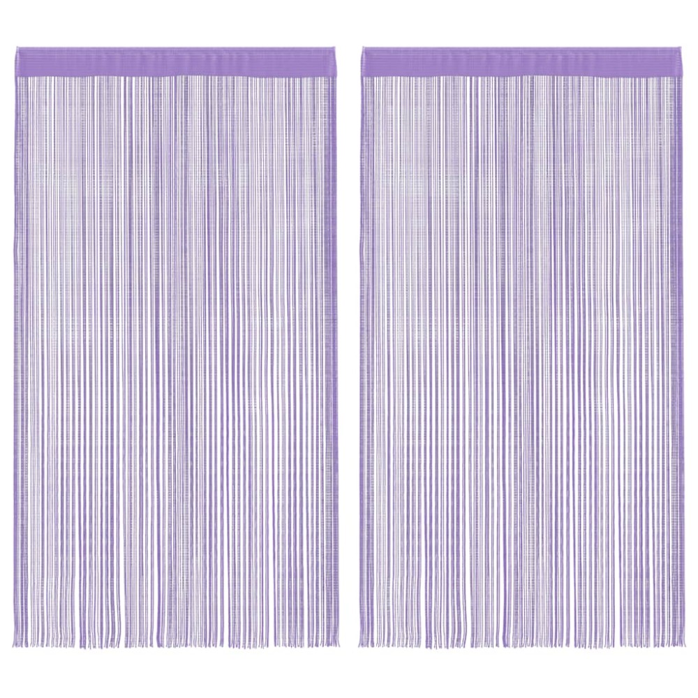 vidaXL Perdele șir 2 buc Violet 100x250 cm