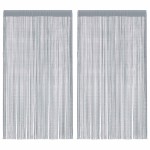 vidaXL Perdele șir 2 buc Gri deschis 140x250 cm