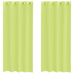 vidaXL Perdele Voile cu Oelii 2 buc Verde măr 140x245 cm vidaXL Perdele Voile cu Oelii 2 buc Verde măr 140x245 cm