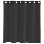 vidaXL Perdele Voile cu Oeje 2 buc Negru 140x140 cm vidaXL Perdele Voile cu Oeje 2 buc Negru 140x140 cm