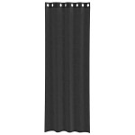 vidaXL Perdele Voile cu Oeli 2 buc Negru 140x300 cm vidaXL Perdele Voile cu Oeli 2 buc Negru 140x300 cm