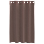 vidaXL Perdele Voile cu Oelii 2 buc Maro 140x175 cm