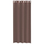 vidaXL Perdele Voile cu Oelii 2 buc Maro 140x245 cm