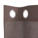 vidaXL Perdele Voile cu Oelii 2 buc Maro 140x245 cm