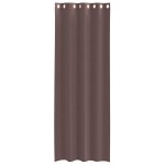 vidaXL Perdele Voile cu Oelii 2 buc Maro 140x260 cm