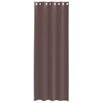 vidaXL Perdele Voile cu Oelii 2 buc Maro 140x300 cm
