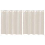 vidaXL Perdele Voile cu Oelii 2 buc Crem 140x140 cm