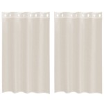 vidaXL Perdele Voile cu Oelii 2 buc Crem 140x175 cm vidaXL Perdele Voile cu Oelii 2 buc Crem 140x175 cm