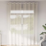 vidaXL Perdele Voile cu Oelii 2 buc Crem 140x300 cm