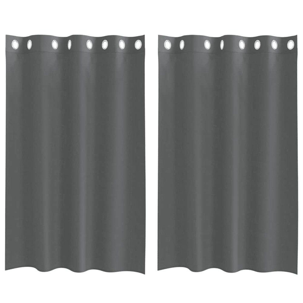 vidaXL Perdele voal cu oeje 2 buc Gri închis 140x175 cm