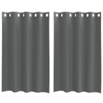 vidaXL Perdele voal cu oeje 2 buc Gri închis 140x175 cm vidaXL Perdele voal cu oeje 2 buc Gri închis 140x175 cm