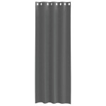 vidaXL Perdele Voile cu Oelii 2 buc Gri Inchis 140x260 cm