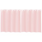 vidaXL Perdele Voile cu Oelii 2 buc Roz deschis 140x140 cm vidaXL Perdele Voile cu Oelii 2 buc Roz deschis 140x140 cm