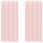 vidaXL Perdele Voile cu Oelii 2 buc Roz deschis 140x245 cm vidaXL Perdele Voile cu Oelii 2 buc Roz deschis 140x245 cm