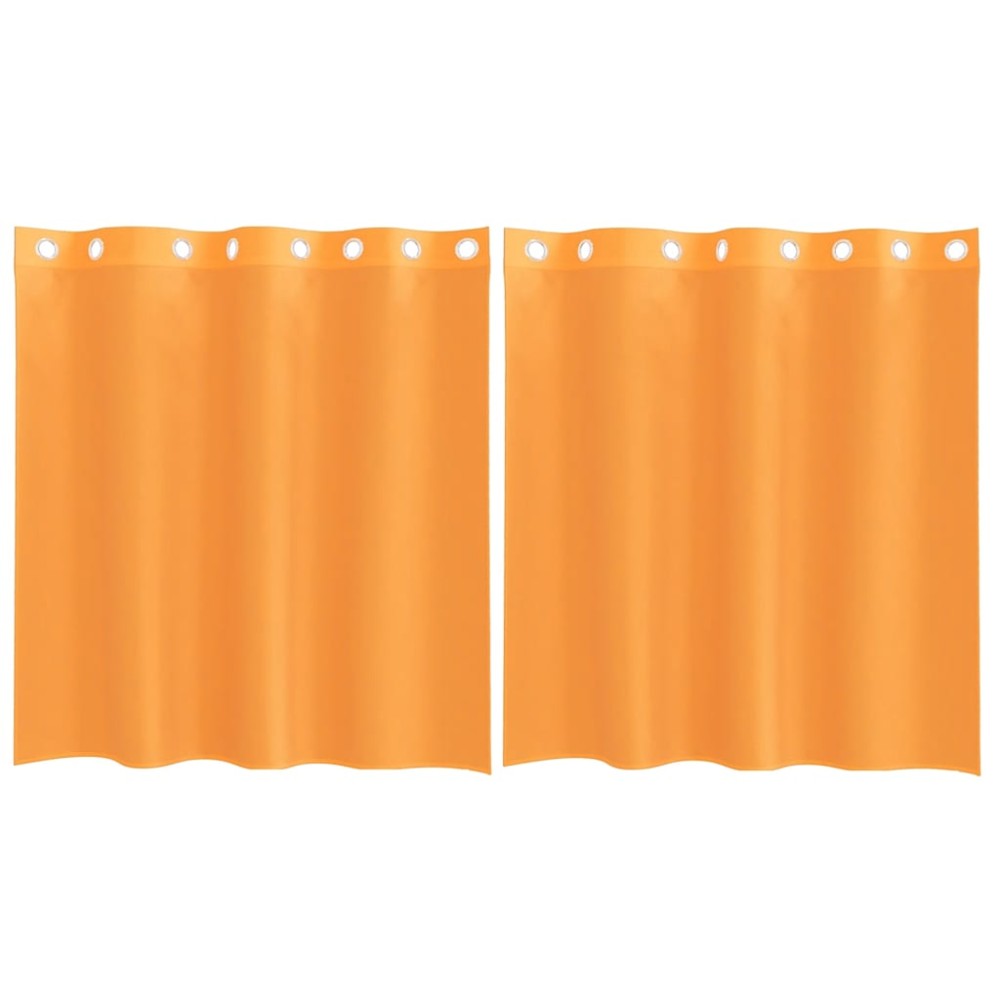 vidaXL Perdele Voile cu Oeli 2 buc Portocaliu 140x140 cm