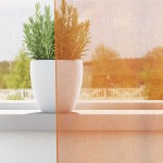 vidaXL Perdele Voile cu Oeli 2 buc Portocaliu 140x140 cm